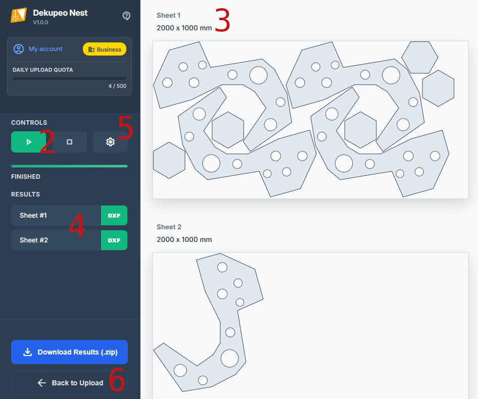 Průběh skládání